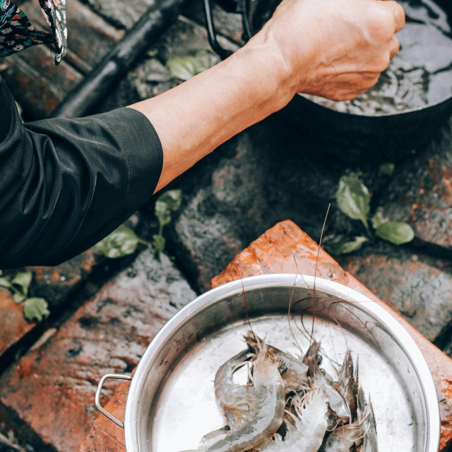 Home cook preparing ingredients in the kitchen